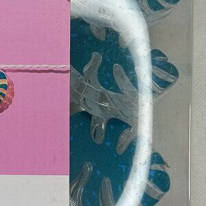 SUNSQUAD INDOOR/OUTDOOR STRING LIGHT 7FT 10LIGHTS BLUE PALM TREE LEAVES W WHITE